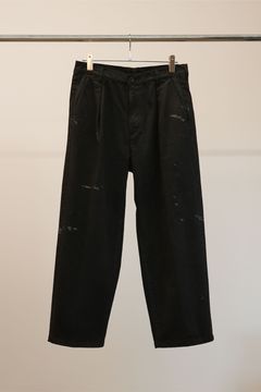 PAINT CHINO TROUSERS | BLACK | チノパン