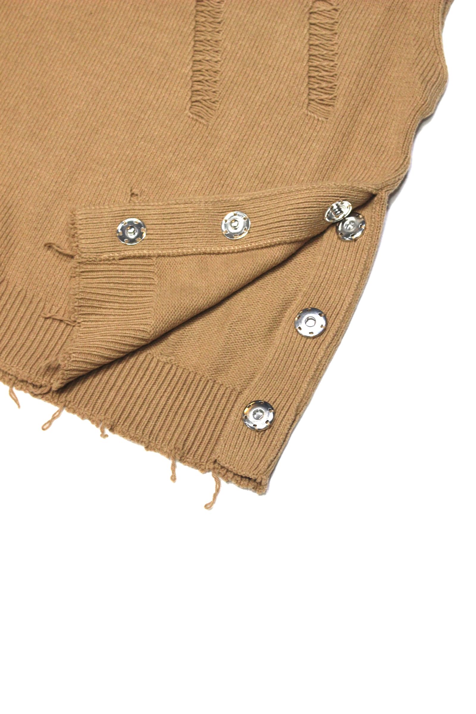 DAMAGE V NECK KNIT VEST/ニットベスト