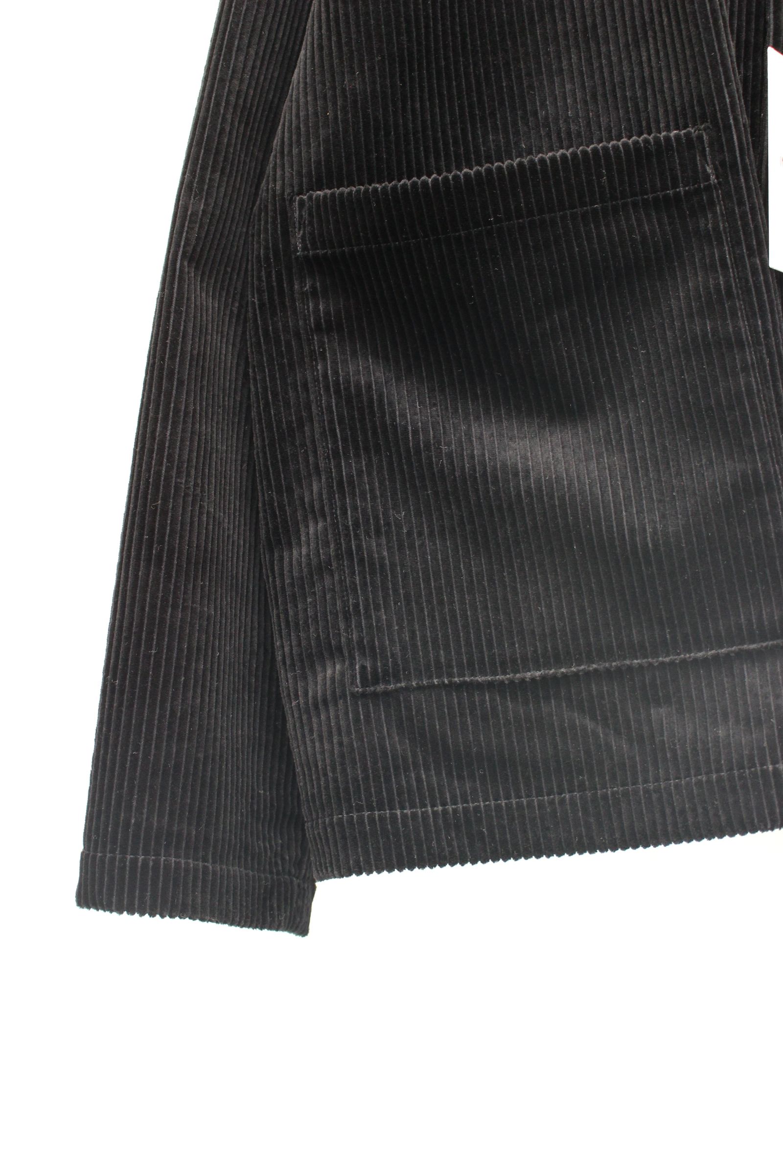 DEADSTOCK WIDE CORDUROY OPEN COLLAR OVER SHIRT JACKET | BLACK | コーデュロイジャケット
