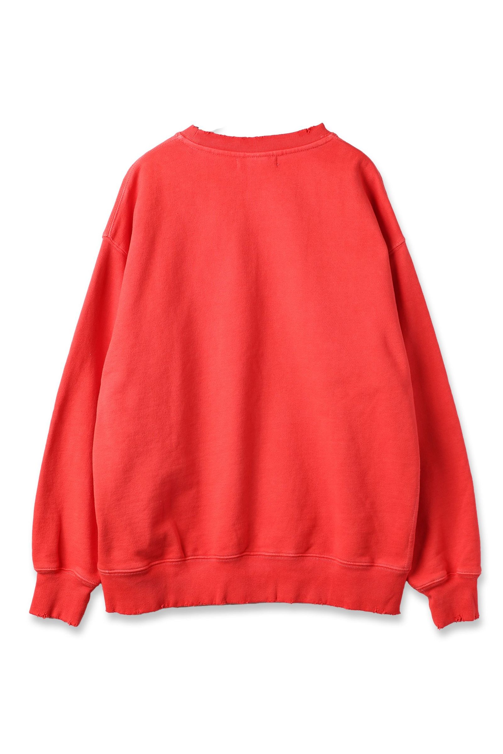 JieDa - J LOGO DAMEGE SWEAT CREW | RED | スウェット | NapsNote