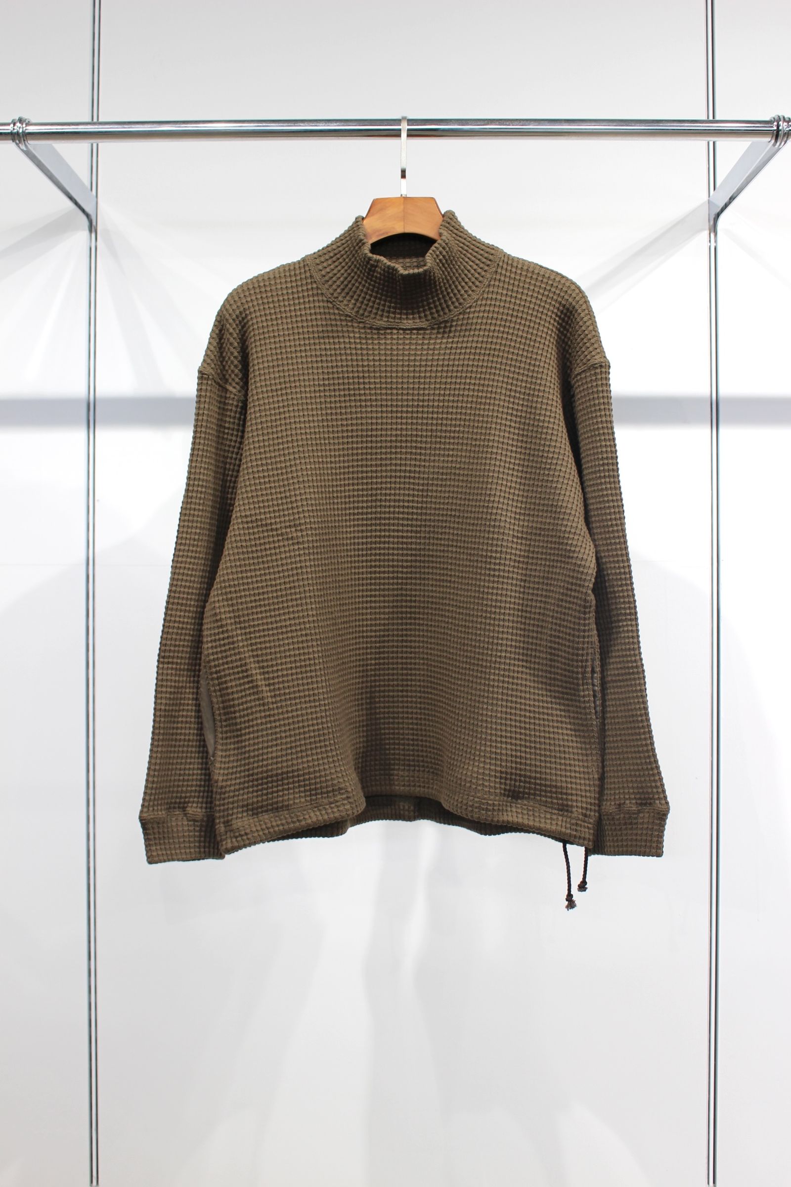 ALBERT MOC SWEATER | OLIVE | ワッフルカットソー