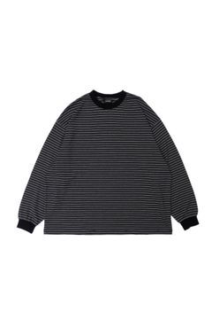 BORDER WIDE L/S T-SHIRT | BLACK | カットソー