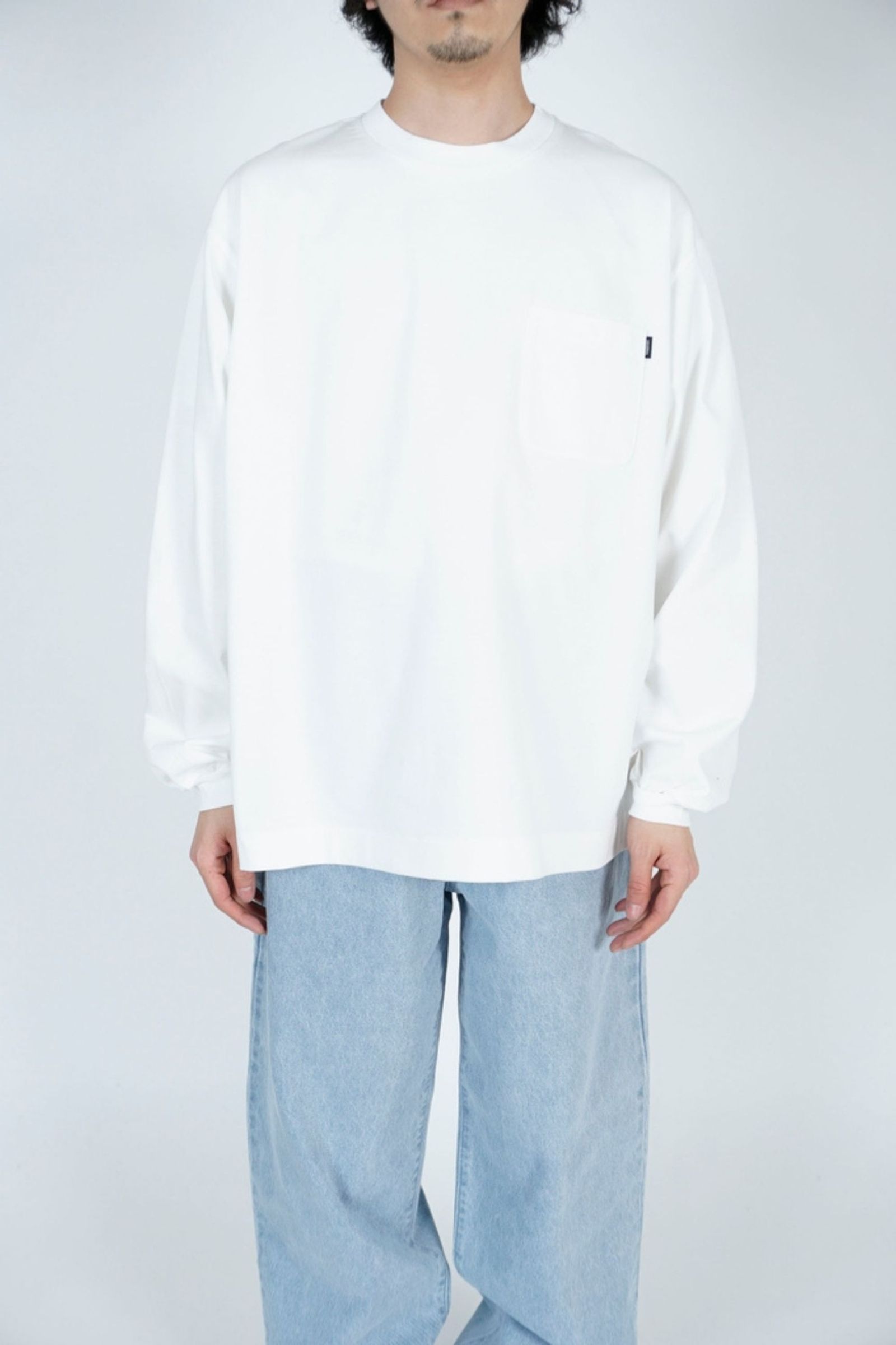 PIS NAME L/S T-SHIRT/WHITE