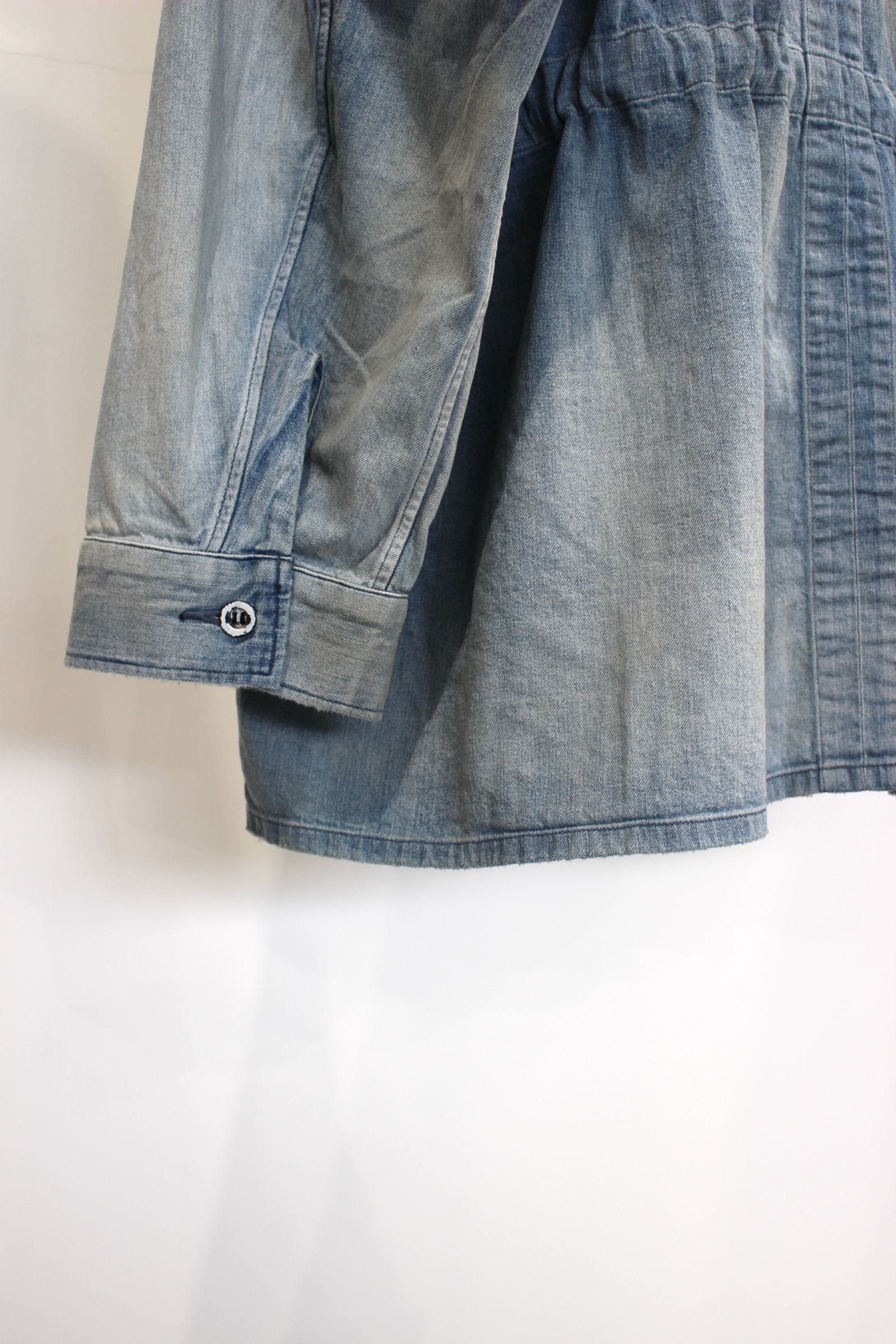 ANCELLM - AGING DENIM SHIRT JACKET | BLACK | ジャケット