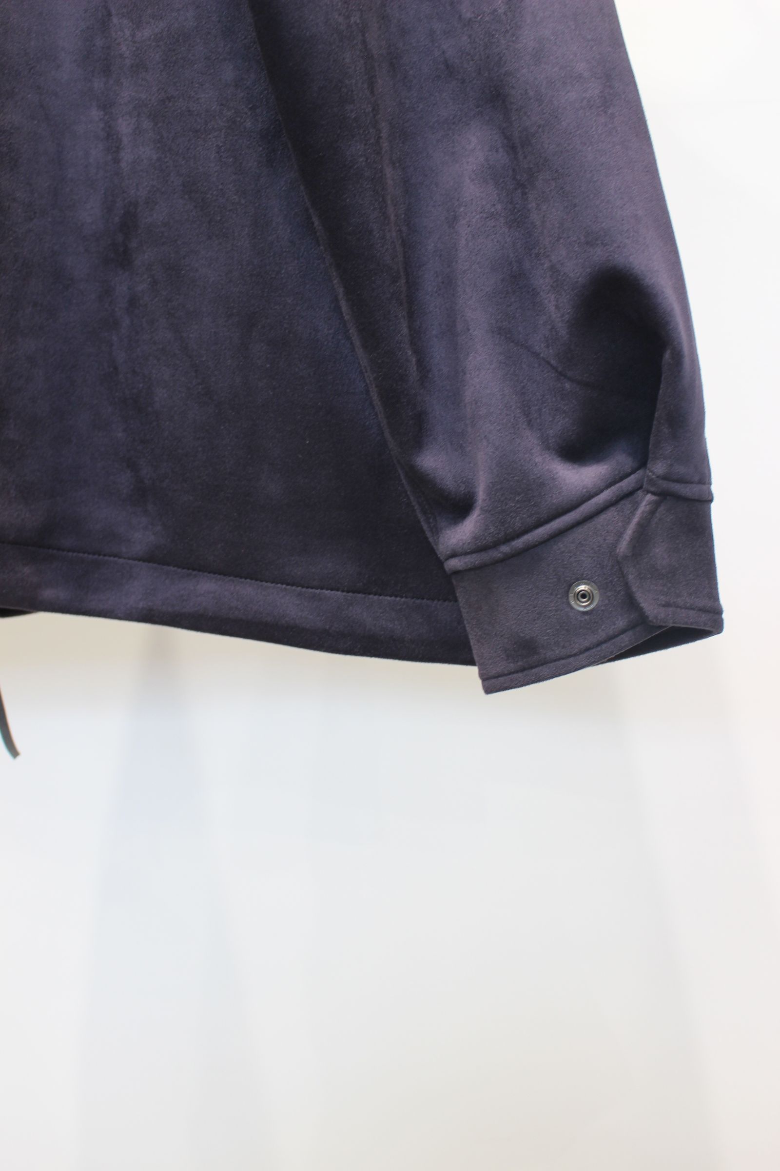 KNIT SUEDE ZIP-UP BLOUSON | SLATE NAVY | ジップアップブルゾン