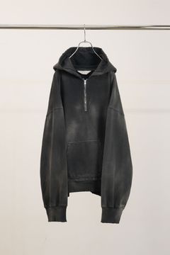 LIGHT LOOP ZIP HOODIE | BLACK | ジップパーカー