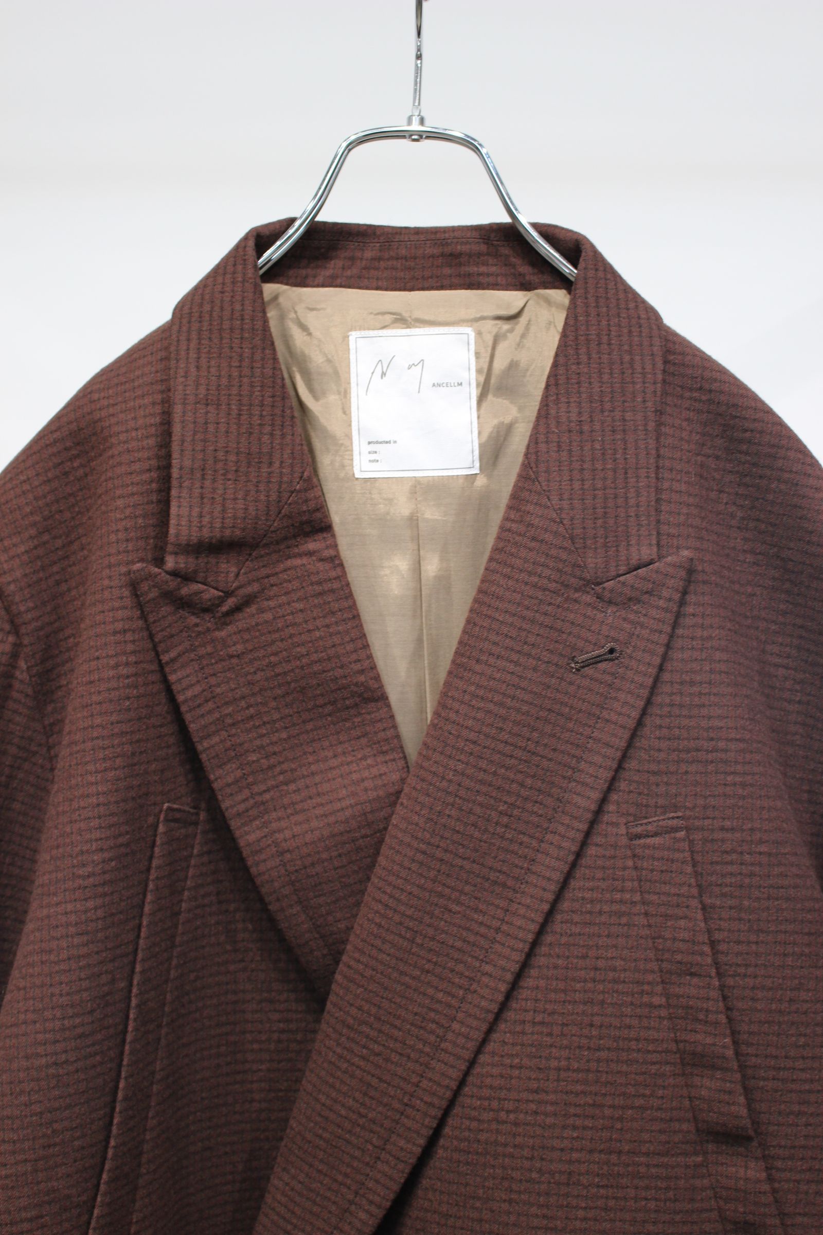 DOUBLE TAILORED JACKET | WOOL BELTED WIDE SLACKS | GRAPH CHECK | セットアップ