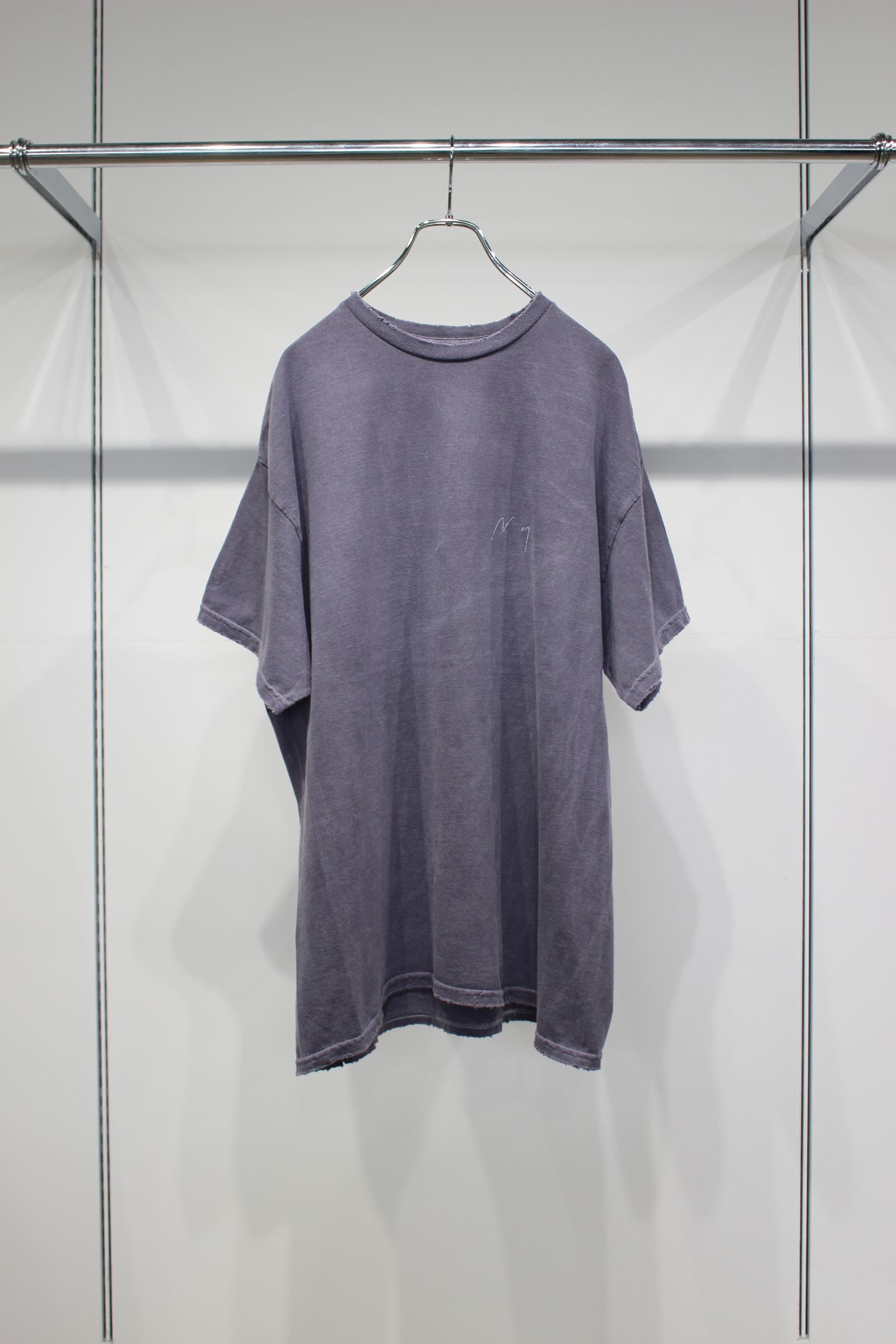 EMBROIDERY DYED T-SHIRT | PURPLE | カットソー