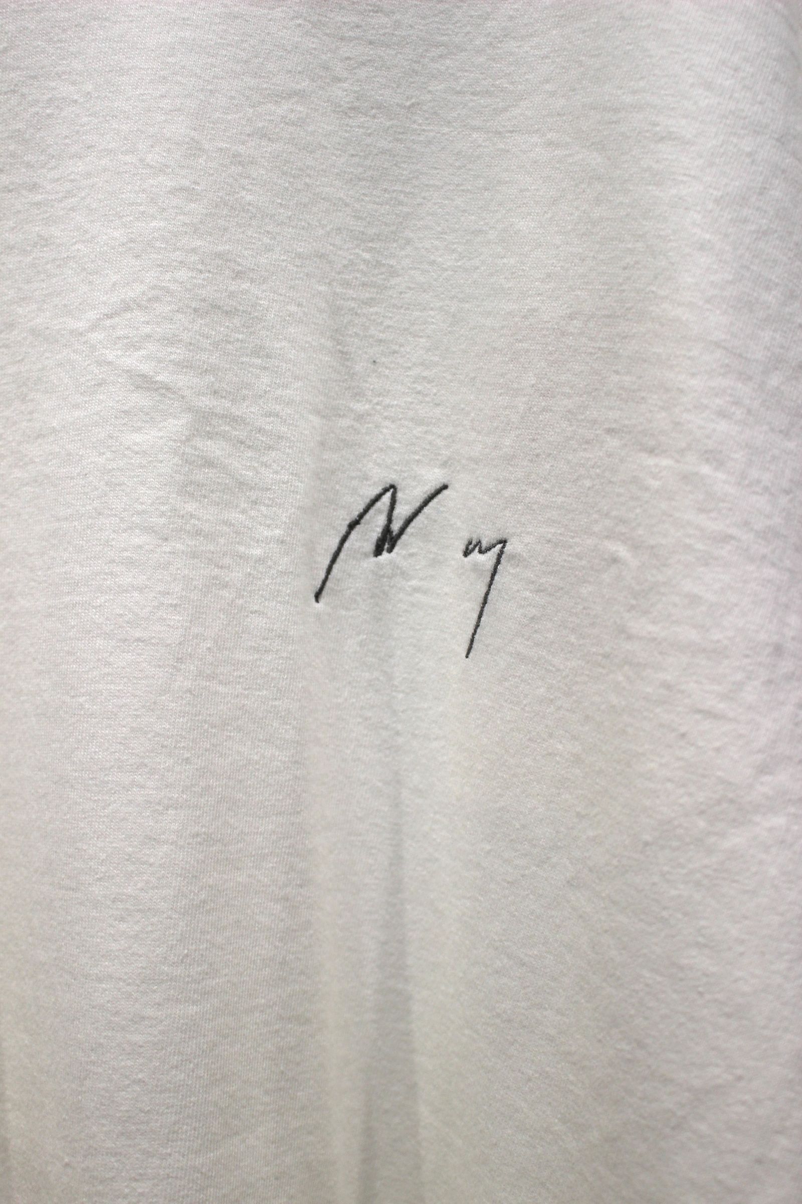 EMBROIDERY DYED T-SHIRT | WHITE | カットソー