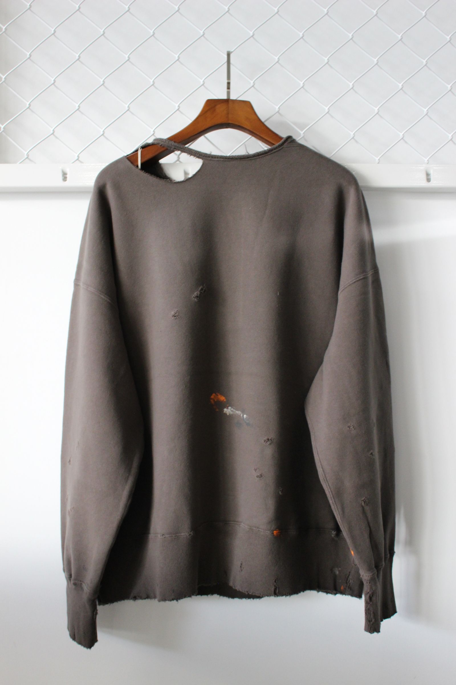 ANCELLM - HOODIE CUTOFF CRASH SWEAT SHIRT/BLACK | NapsNote