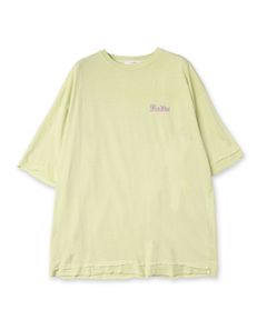 DAMAGE GOTHIC PIGMENT TEE/Tシャツ/イエロー