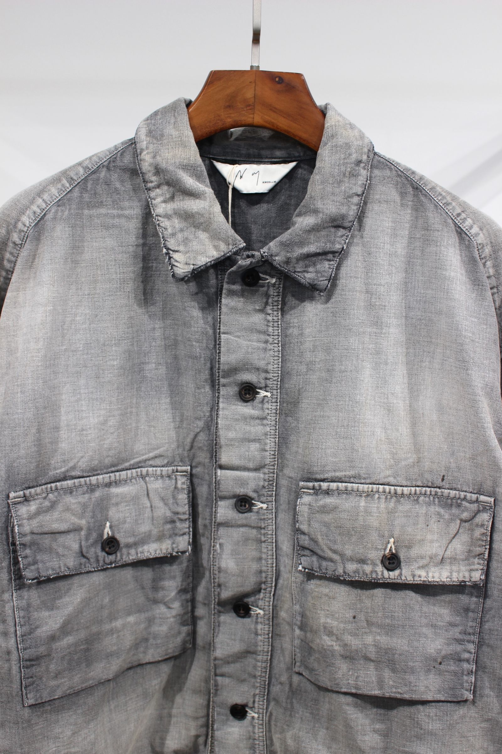 新品未使用ANCELLM アンセルムCHAMBRAY SHIRTS JACKET - シャツ