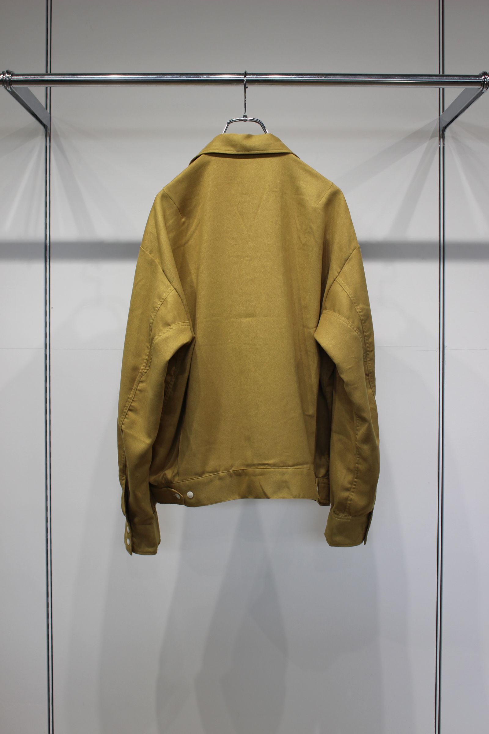 VEGAN SUEDE OPEN COLLAR SHIRT | YELLOW | シャツジャケット