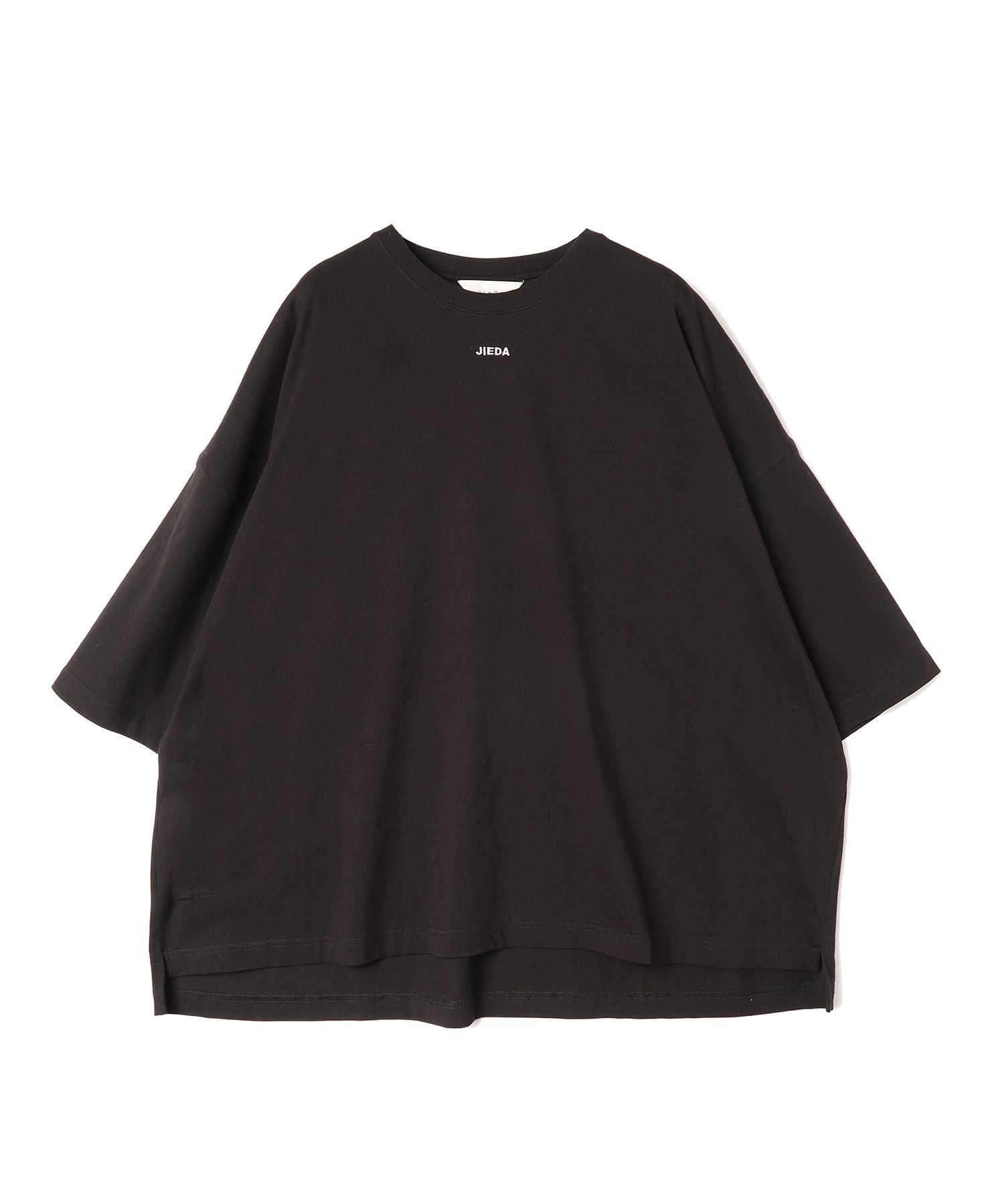 JIEDA EMBROIDERY OVERSIZED TEE/オーバーサイズTシャツ/ブラック