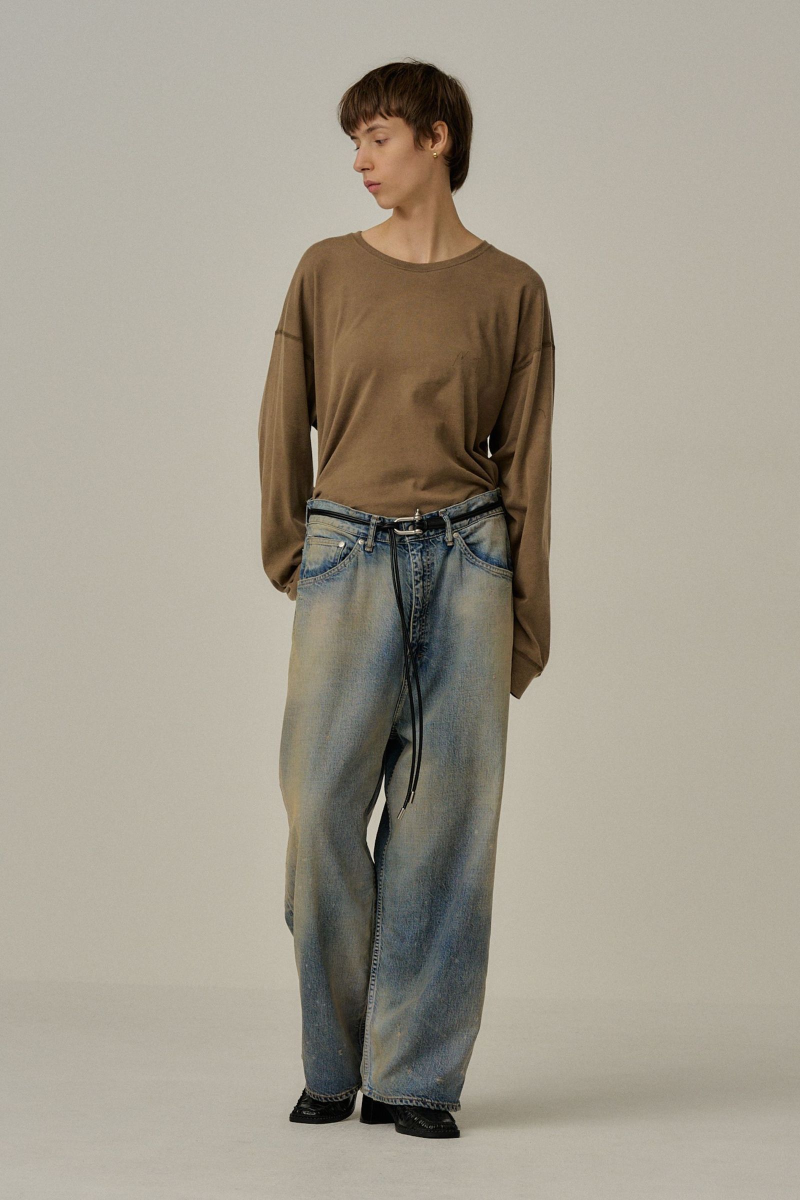 UNEVENNESS LS T-SHIRT | BROWN | カットソー