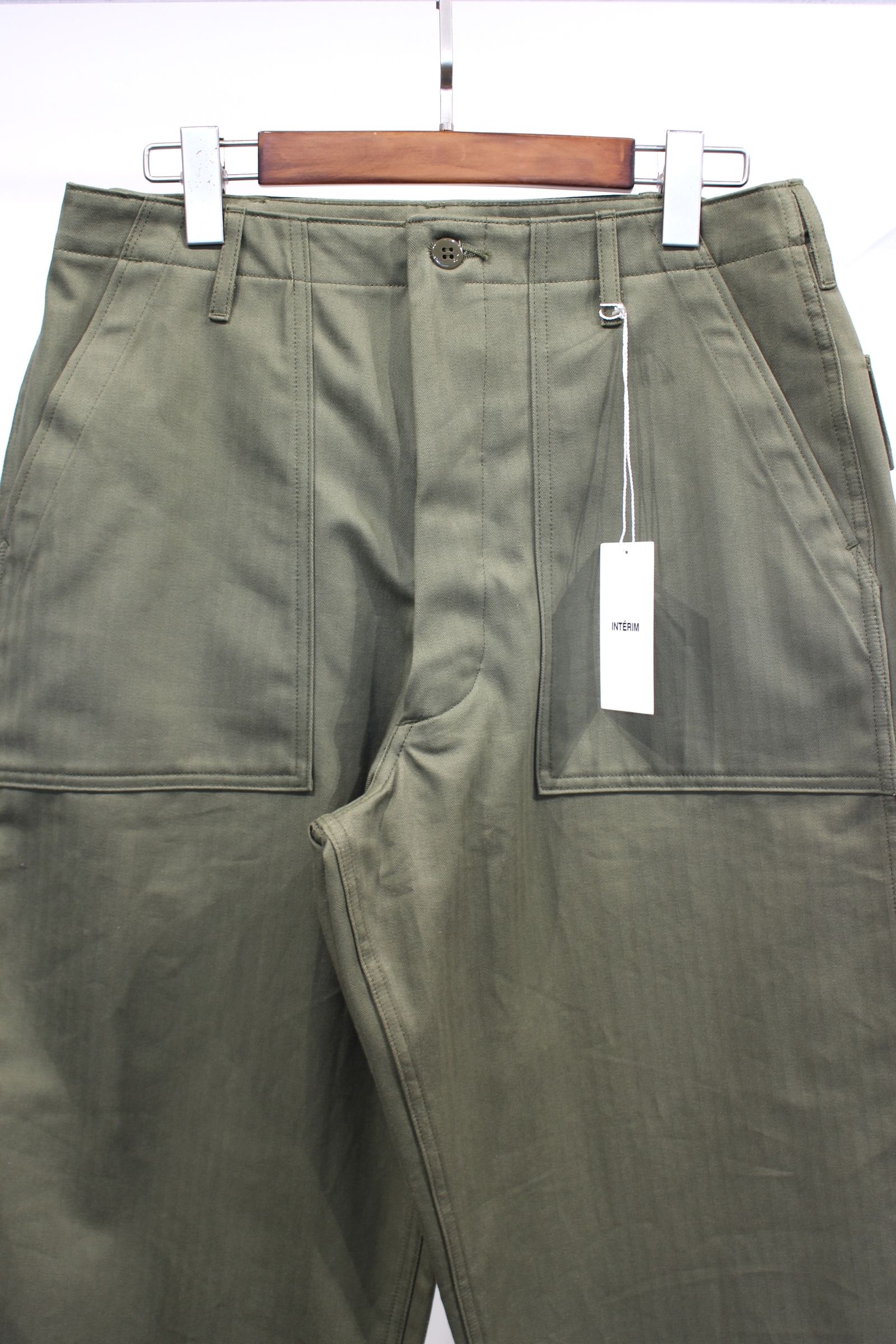 ORGANIC COTTON HBT TWILL BAKER PANTS/OLIVE