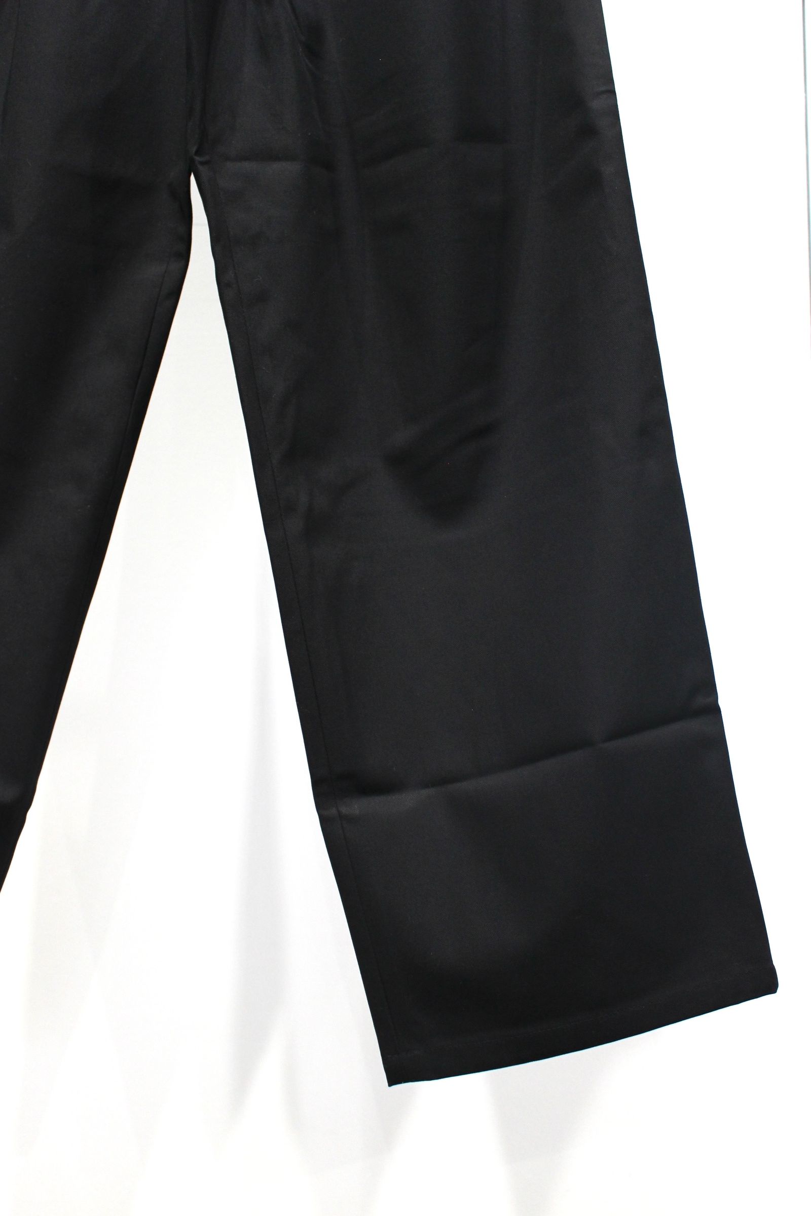 ORGANIC COTTON HIGH  TWIST STANDARD WIDE  PANTS | BLACK | ワイドパンツ