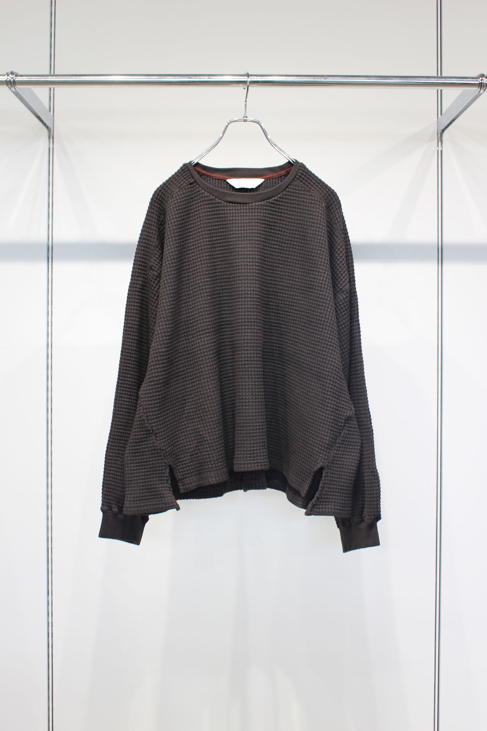 HEAVY WAFFLE OVER LS | BLACK | ヘビーワッフル