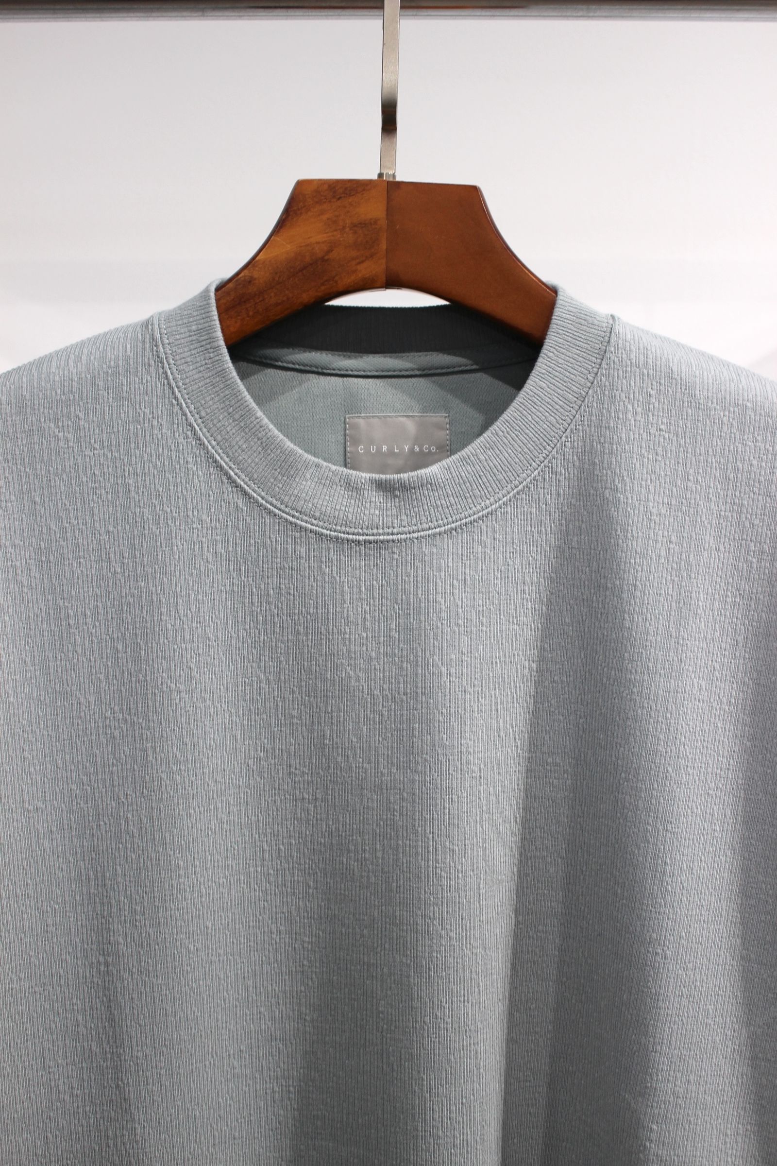CRAPE DOUBLE-KNIT TEE L/S | SAGE | カットソー