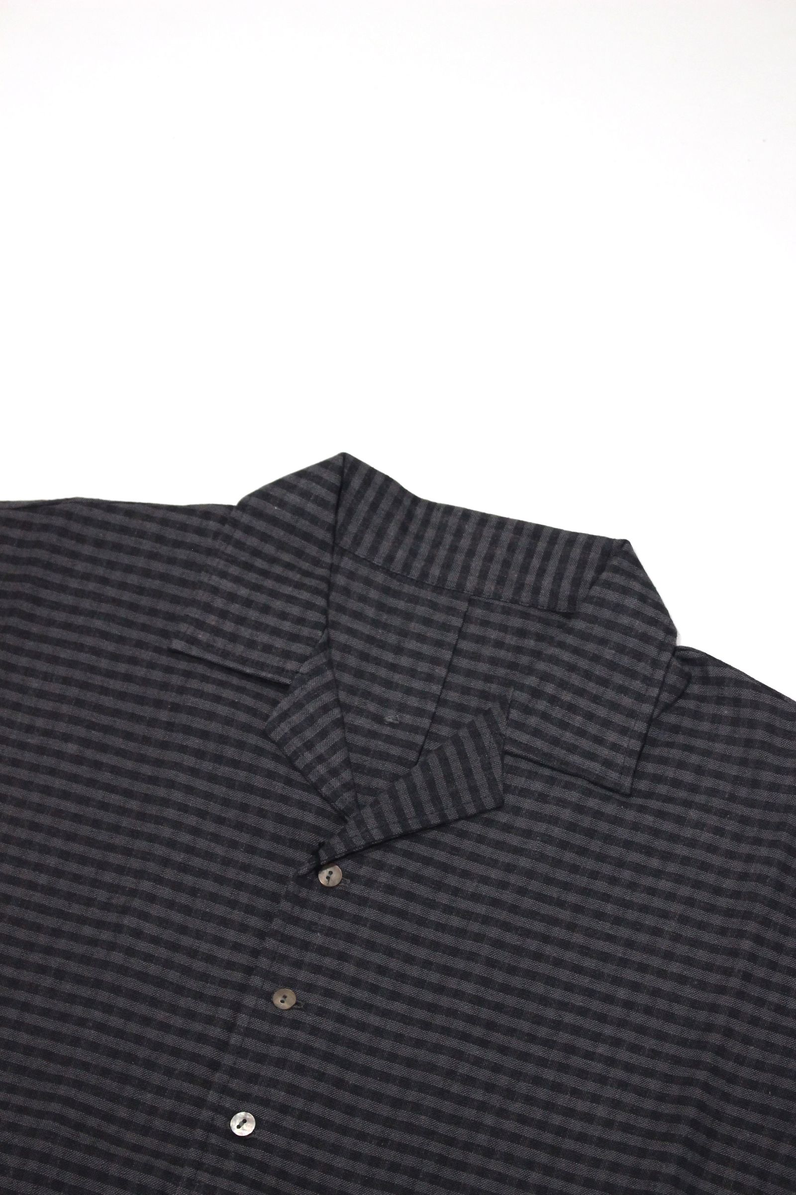 LINEN VIS SQUARE OPEN COLLAR SH/オープンカラーシャツ