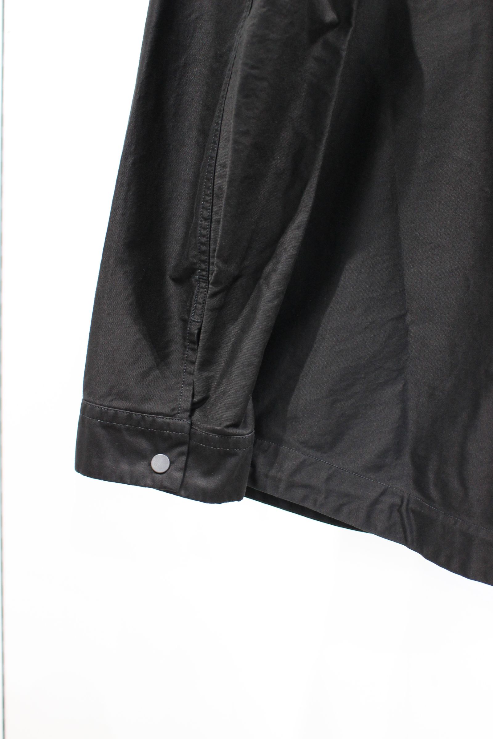 SCHMITT Zip Collar Shircket/BLACK/シャツジャケット