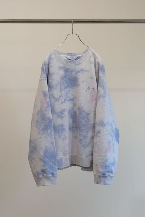 MARBLING SWEAT SHIRT | NAVY | スウェット