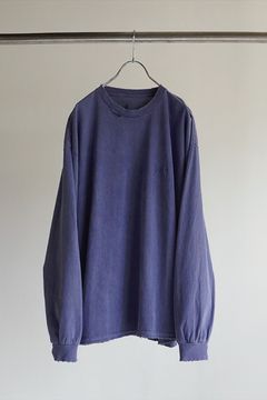 EMBROIDERY DYED LS T-SHIRT/NAVY (刺繍)