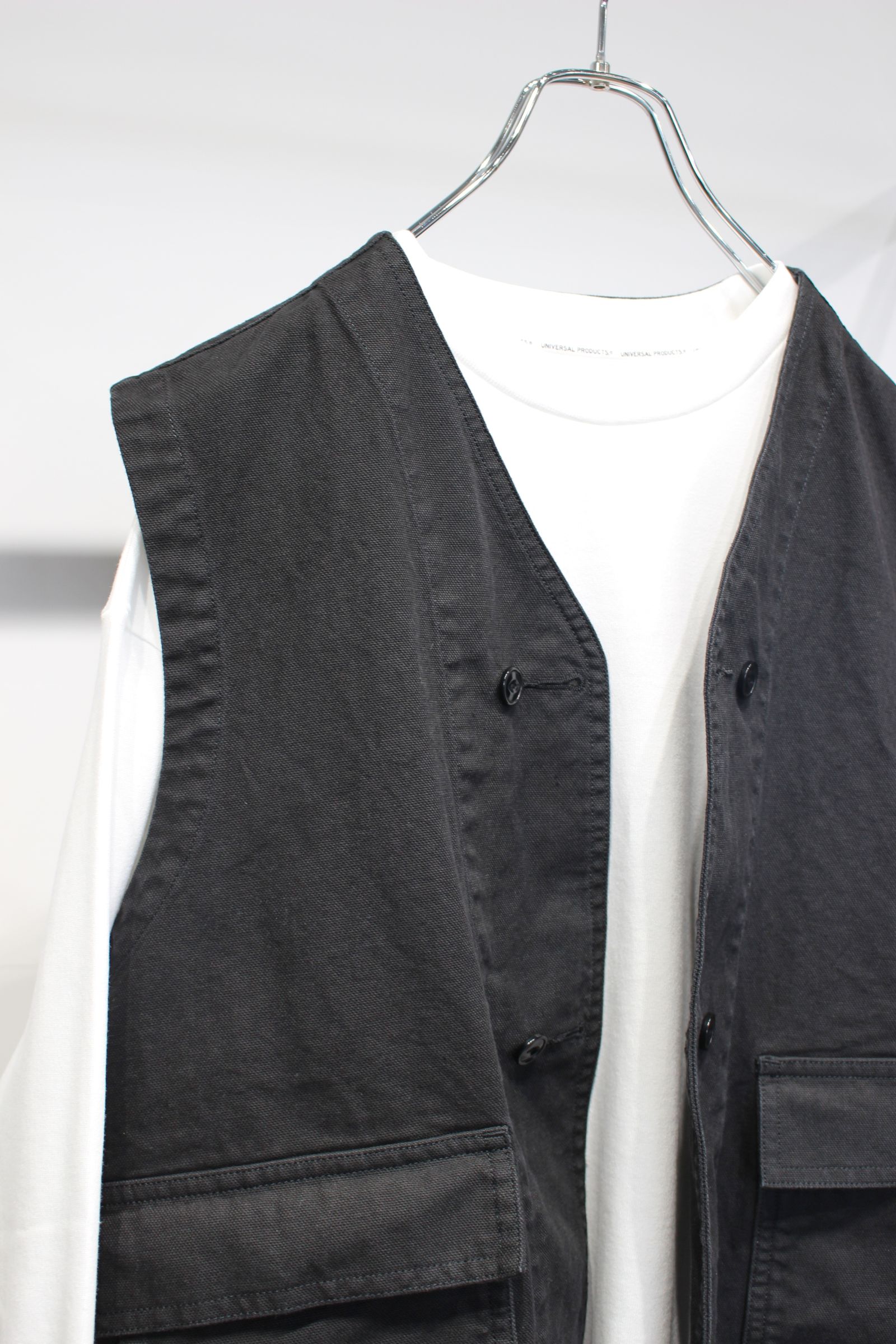 HEAVY OXFORD Double Vest | BLACK | ベスト