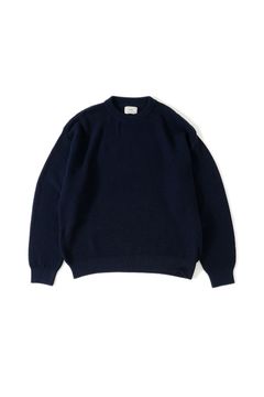 COTTON CREW NECK SWEATER/NAVY