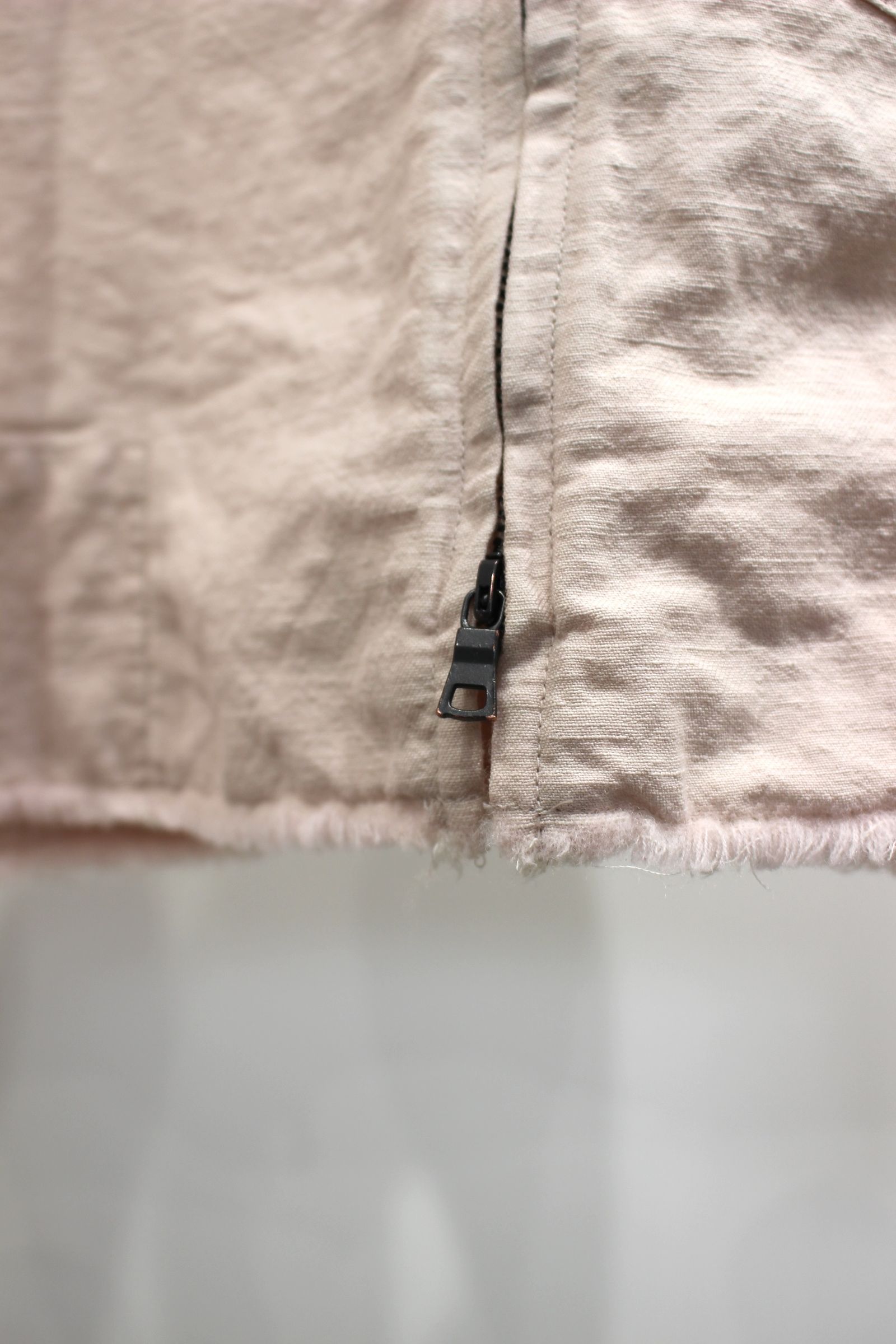 W/L SHORT ZIPUP SHIRT | PINKBEIGE | ジップアップシャツ
