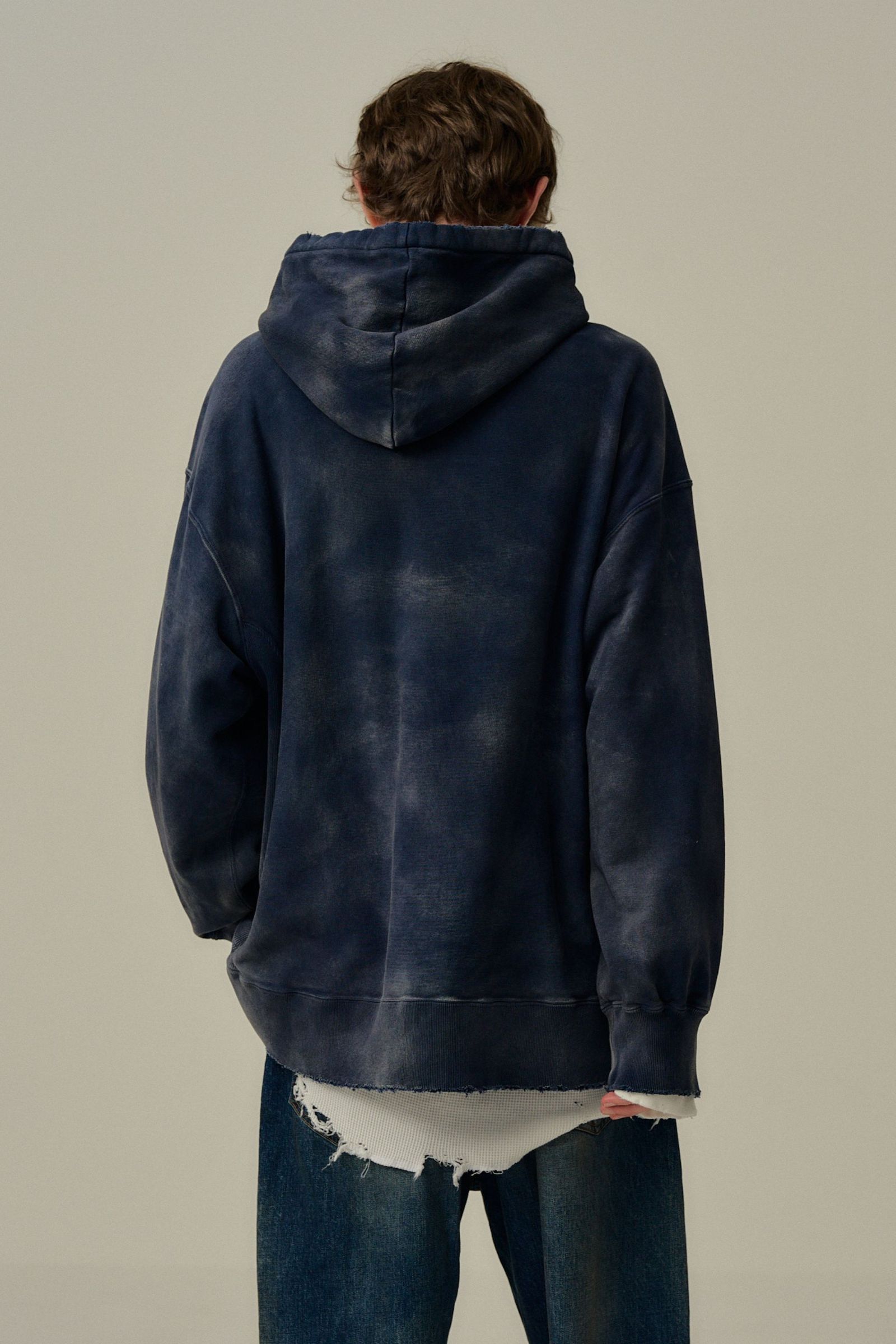 [ラスト1点] SWITCHING HOODIE | D.PURPLE | フーディー