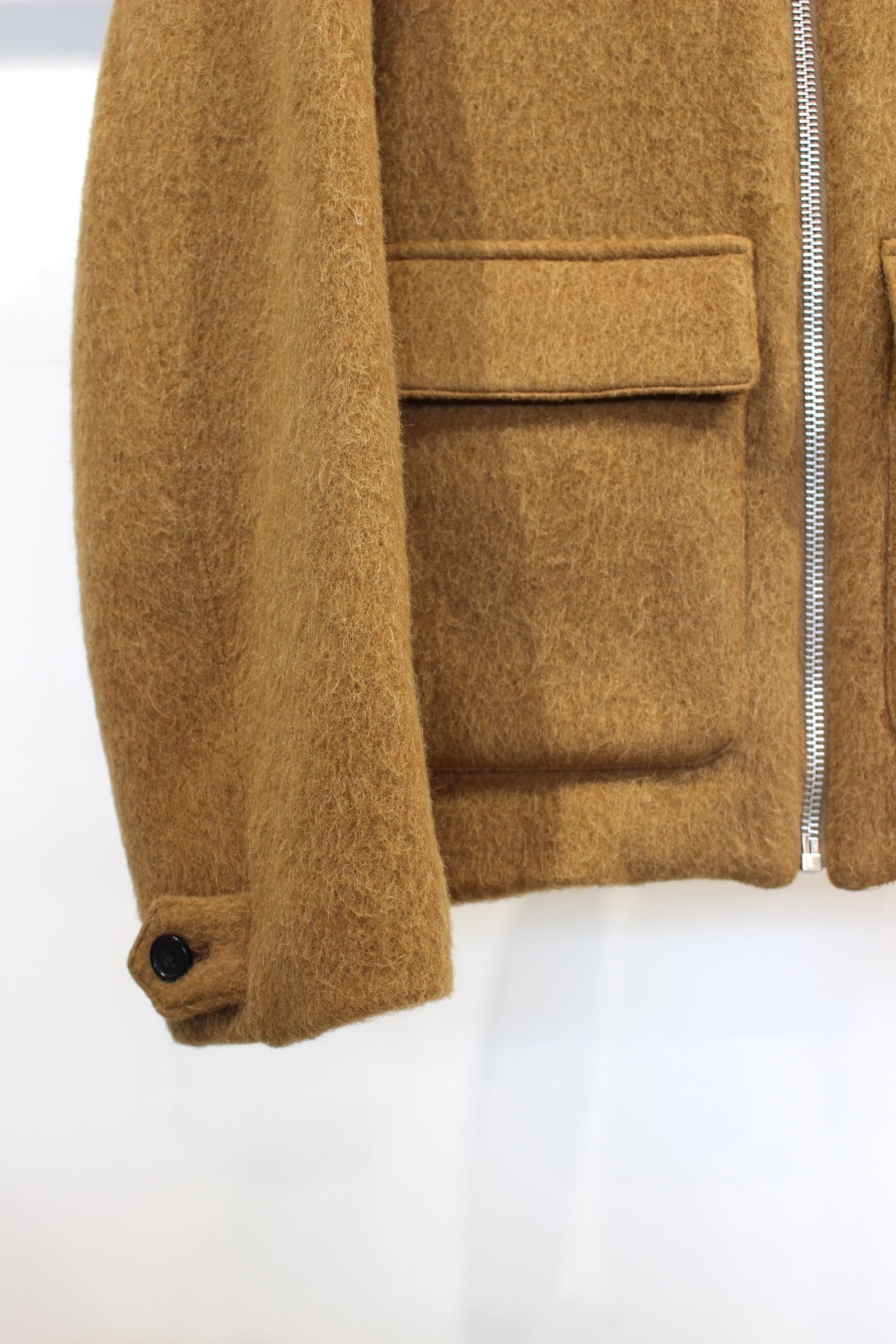 DOUBLE FACE HAIRY ALPACA WOOL SPORTS JACKET | CAMEL BEIGE | ジャケット