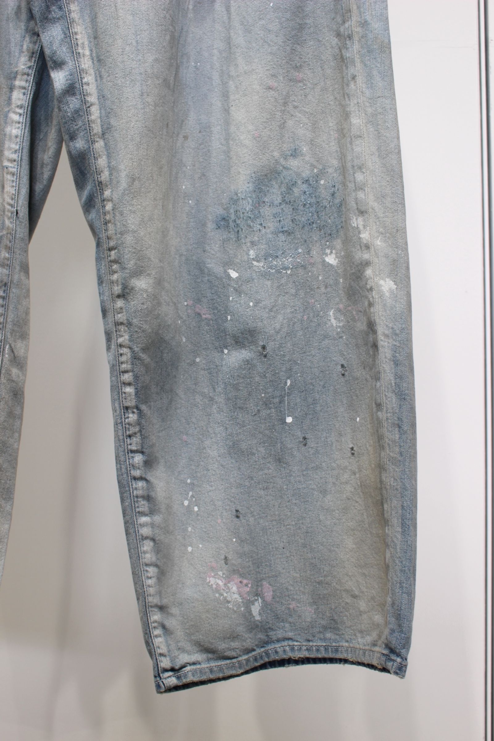 ANCELLM - LIGHT OZ WIDE STRAIGHT DENIM PANTS | INDIGO