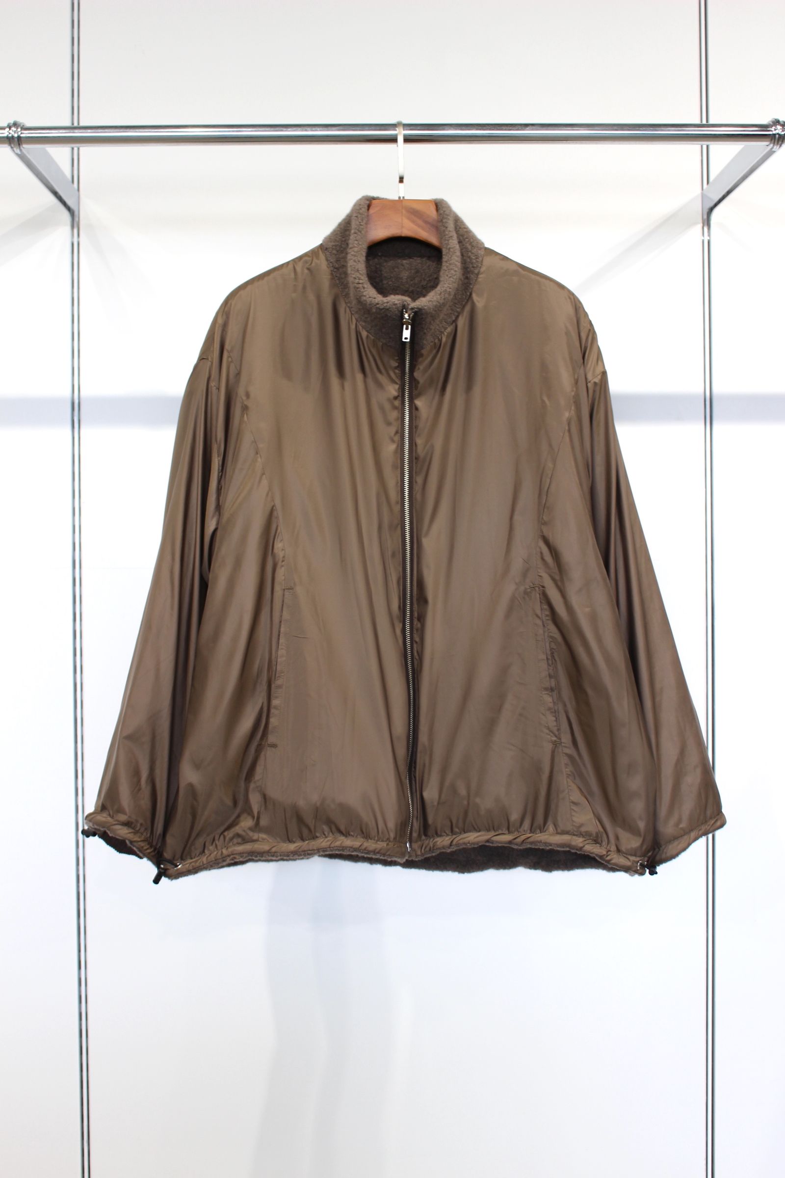 BISHU ANGORA PILE JERSEY Reversible Blouson/BROWN/ボアブルゾン