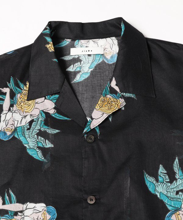 ALOHA LONE SHIRT/アロハシャツ/ブラック