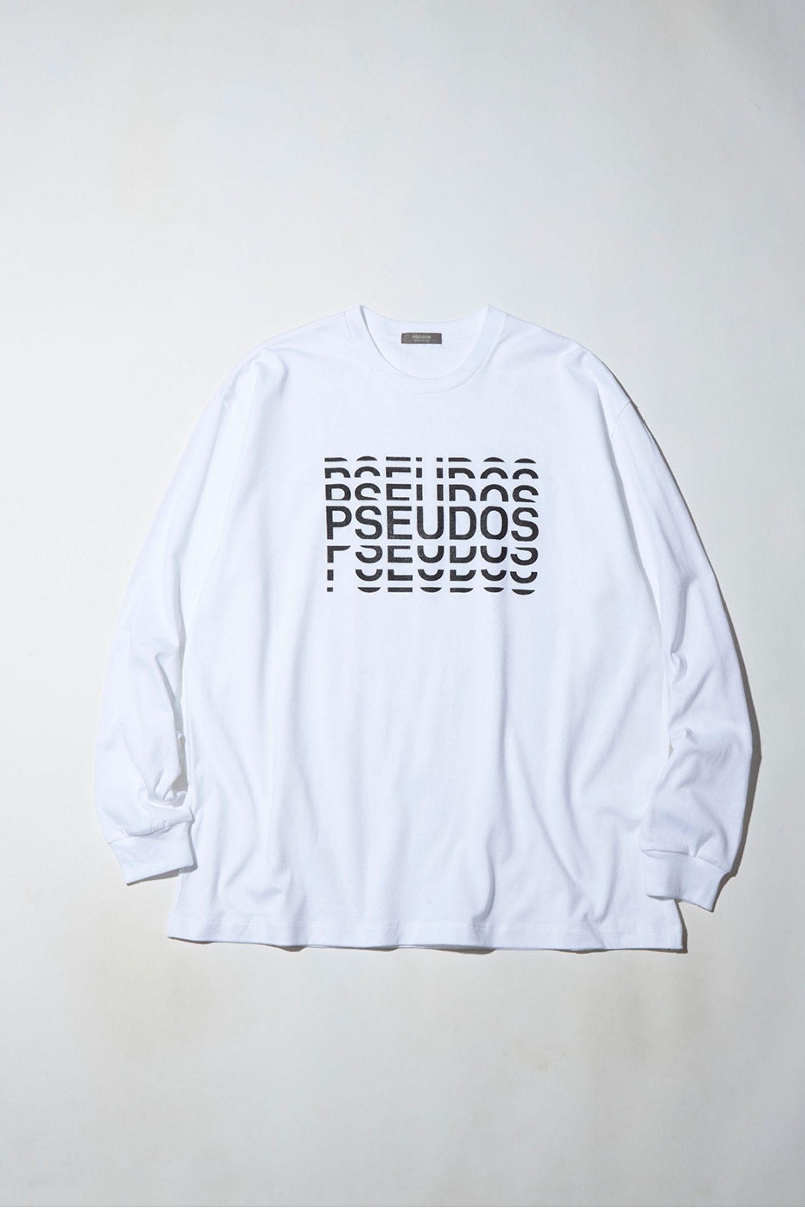 PRINTED CROSS NECK T-SHIRT LS -MOTION-/プリントカットソー