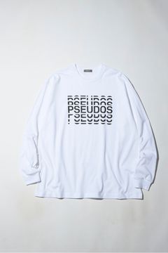 PRINTED CROSS NECK T-SHIRT LS -MOTION-/プリントカットソー