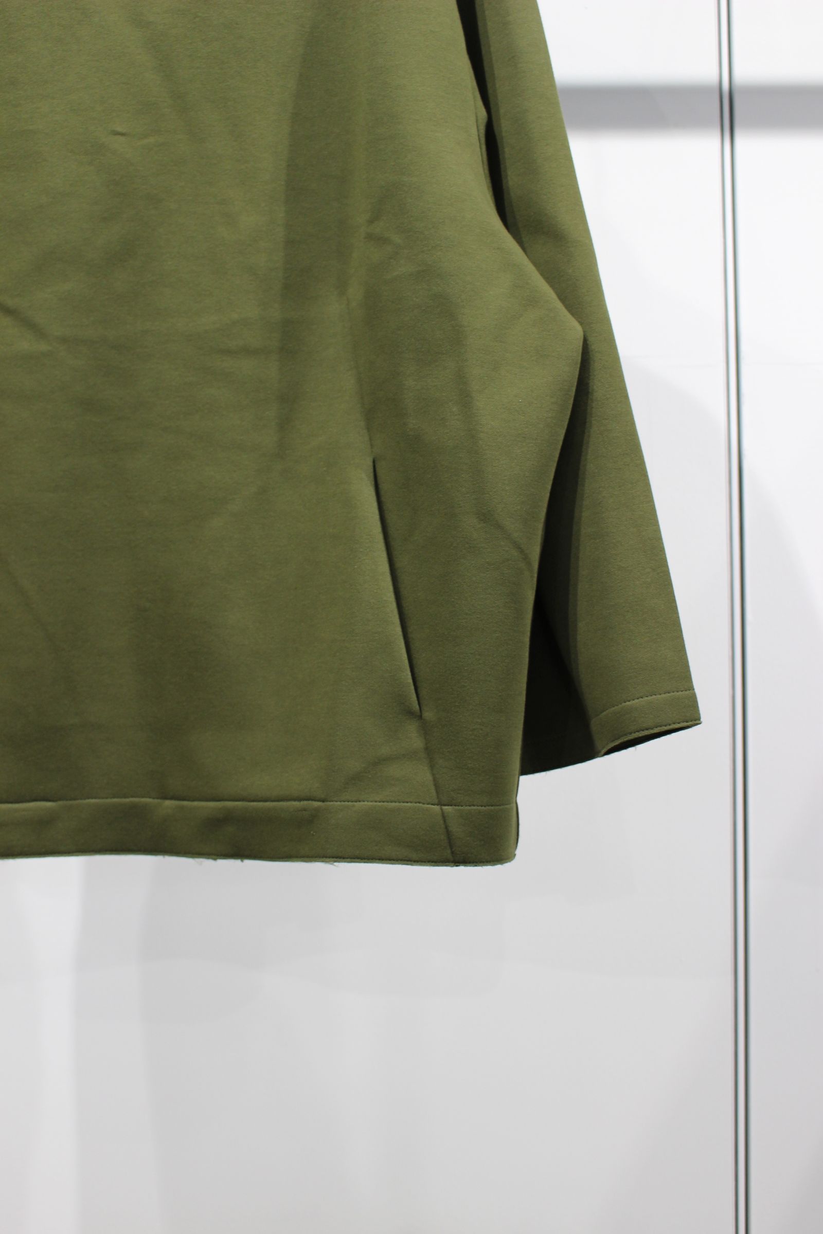 DOUBLE KNIT CREW NECK PULLOVER/OLIVE