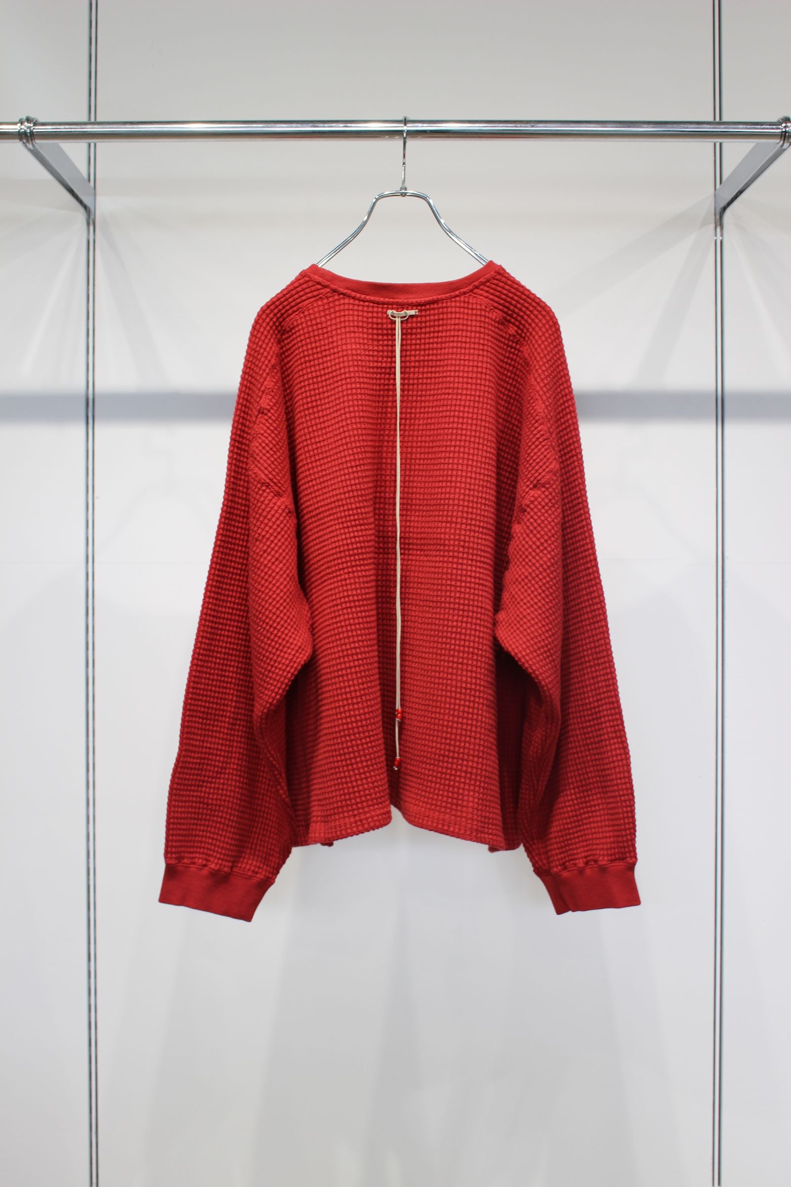 HEAVY WAFFLE OVER LS | RED | ヘビーワッフル