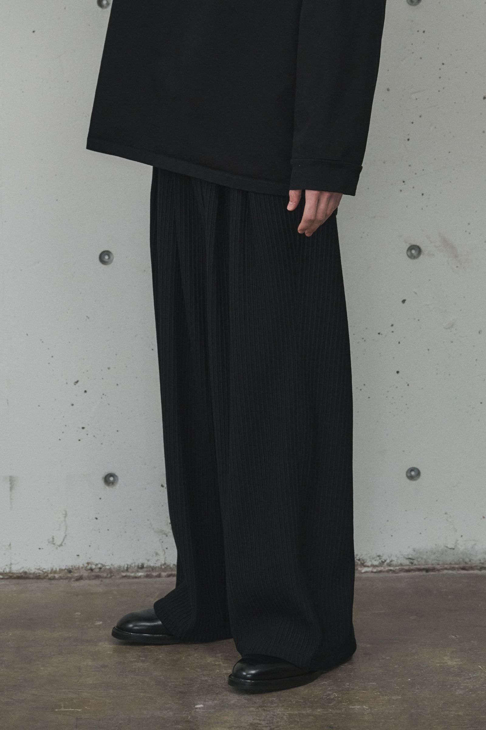 WIDE EASY PANTS | BLACK | イージーパンツ