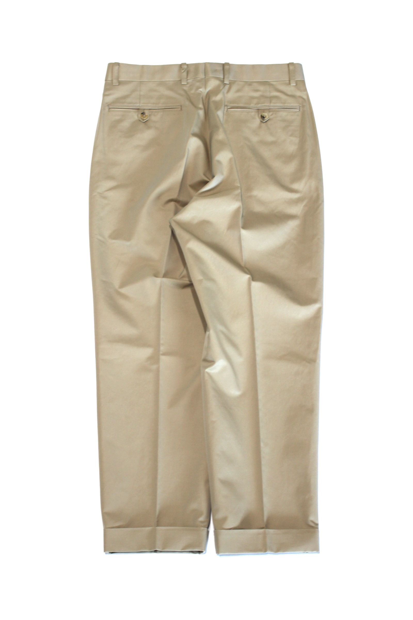 HIGH-COUNT VENTILE 1-TUCK SLACKS/テーパードスラックス