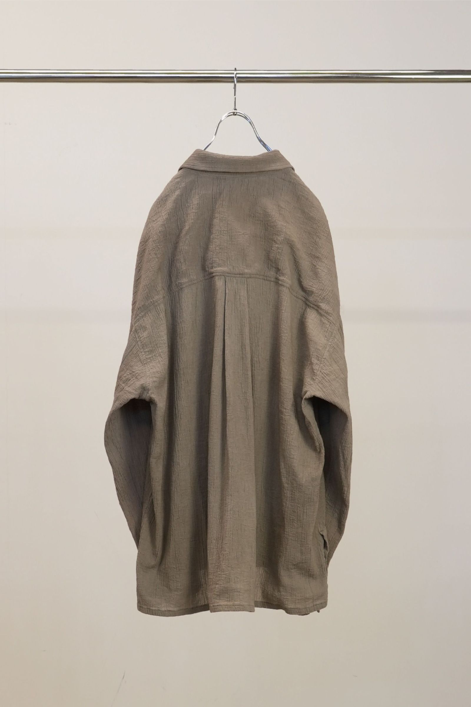 [ラスト1点] CREPE SHIRT JACKET | GREIGE | シャツジャケット