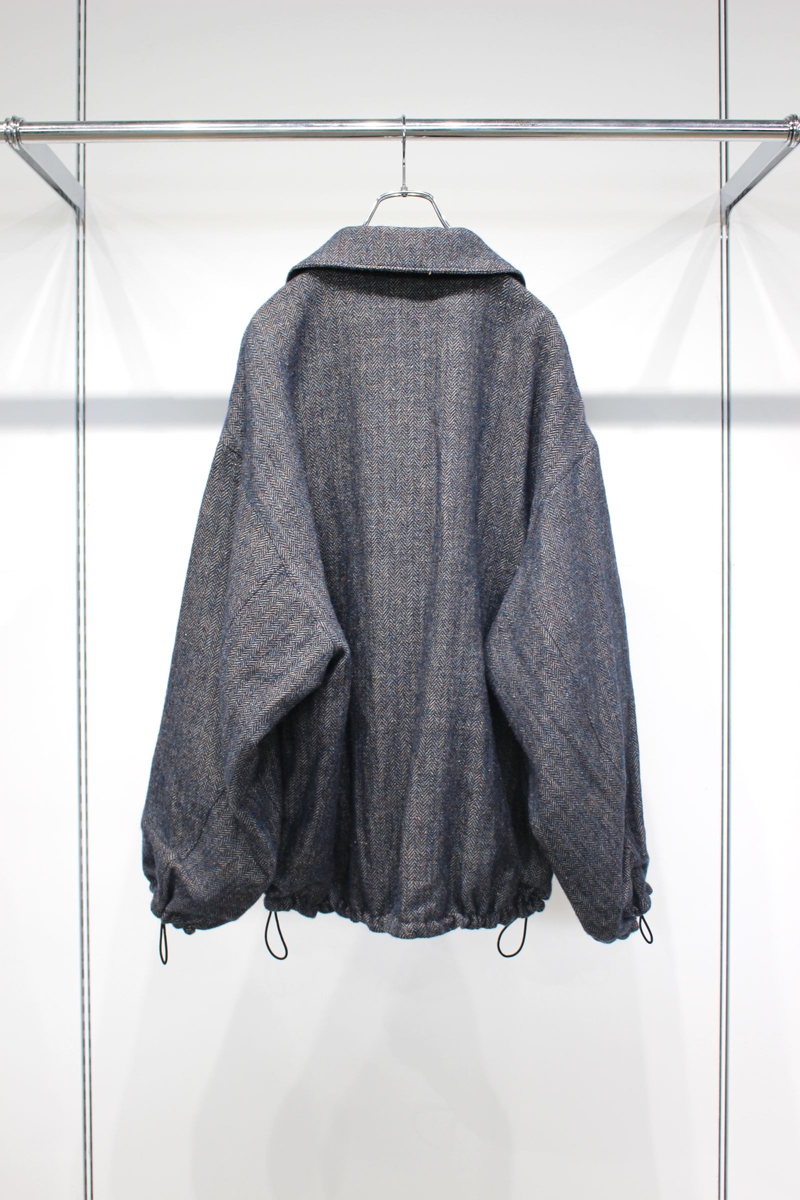 WOOL LINEN HERRINGBONE Blouson | NAVY | アウター