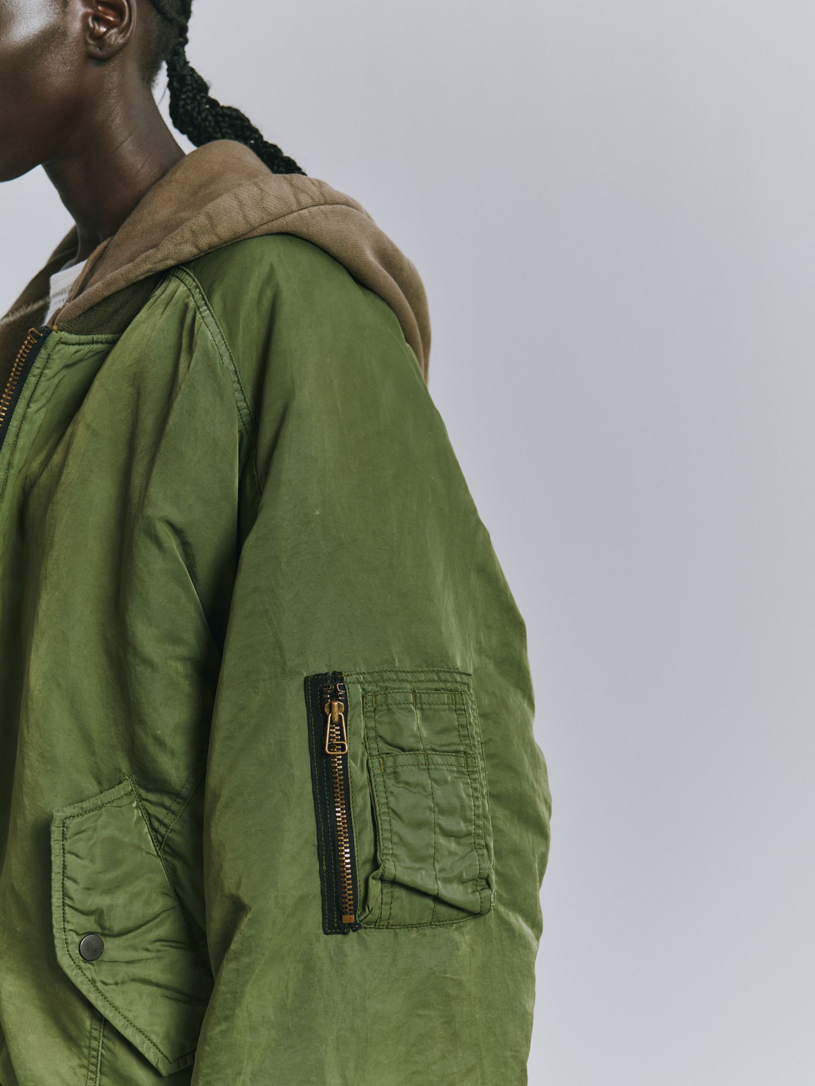 AGING BOMBER JACKET | KHAKI | ボンバージャケット