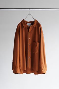 WOOL FLANNEL SHIRT/ORANGE