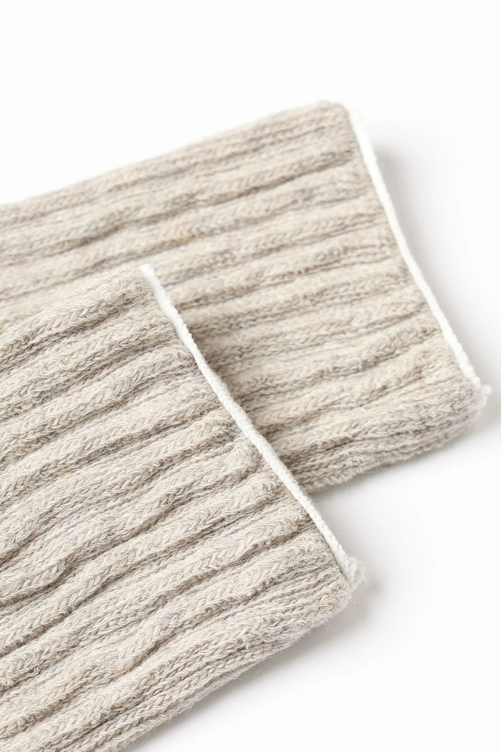 ORGANIC COTTON RIB SOCKS | GRAY | ソックス