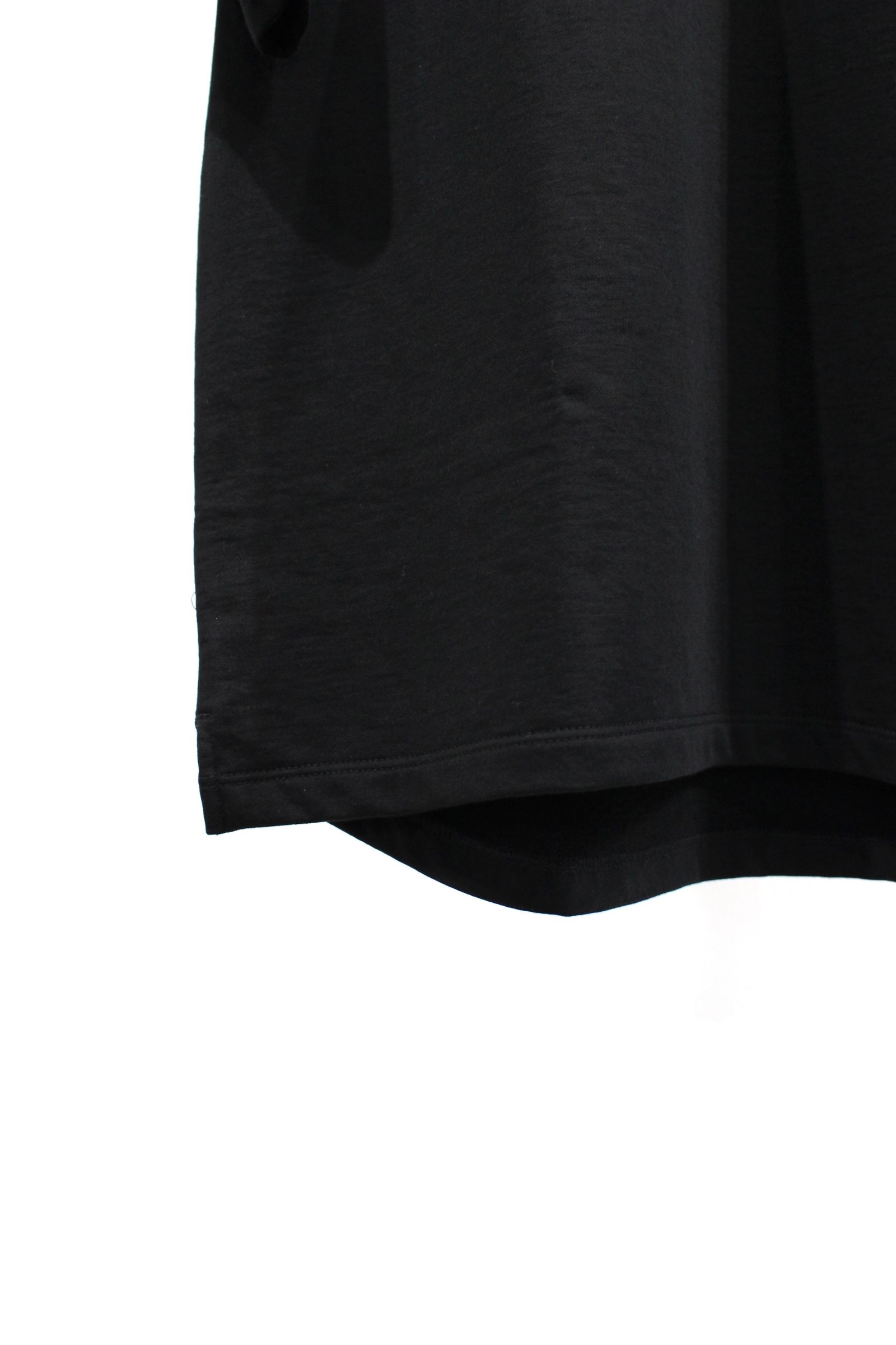 HIGH GAUGE FRENCH TERRY S/S TEE/BLACK