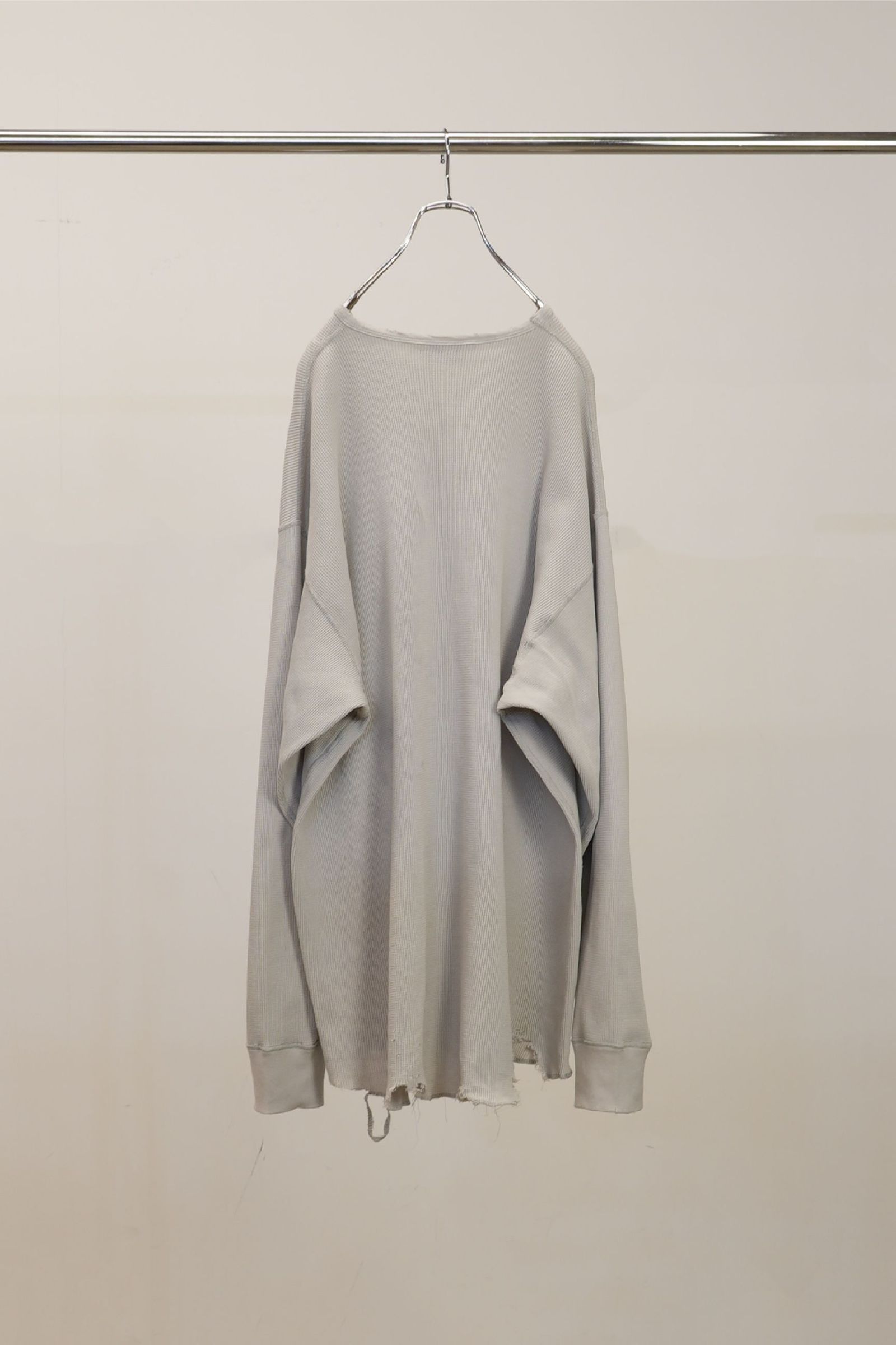 DAMAGE WAFFLE CREW LS | GREIGE | カットソー