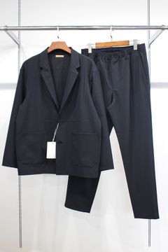 TAILORED JACKET & EASY TROUSERS (SET UP) | NAVY BLACK | テーラードセットアップ