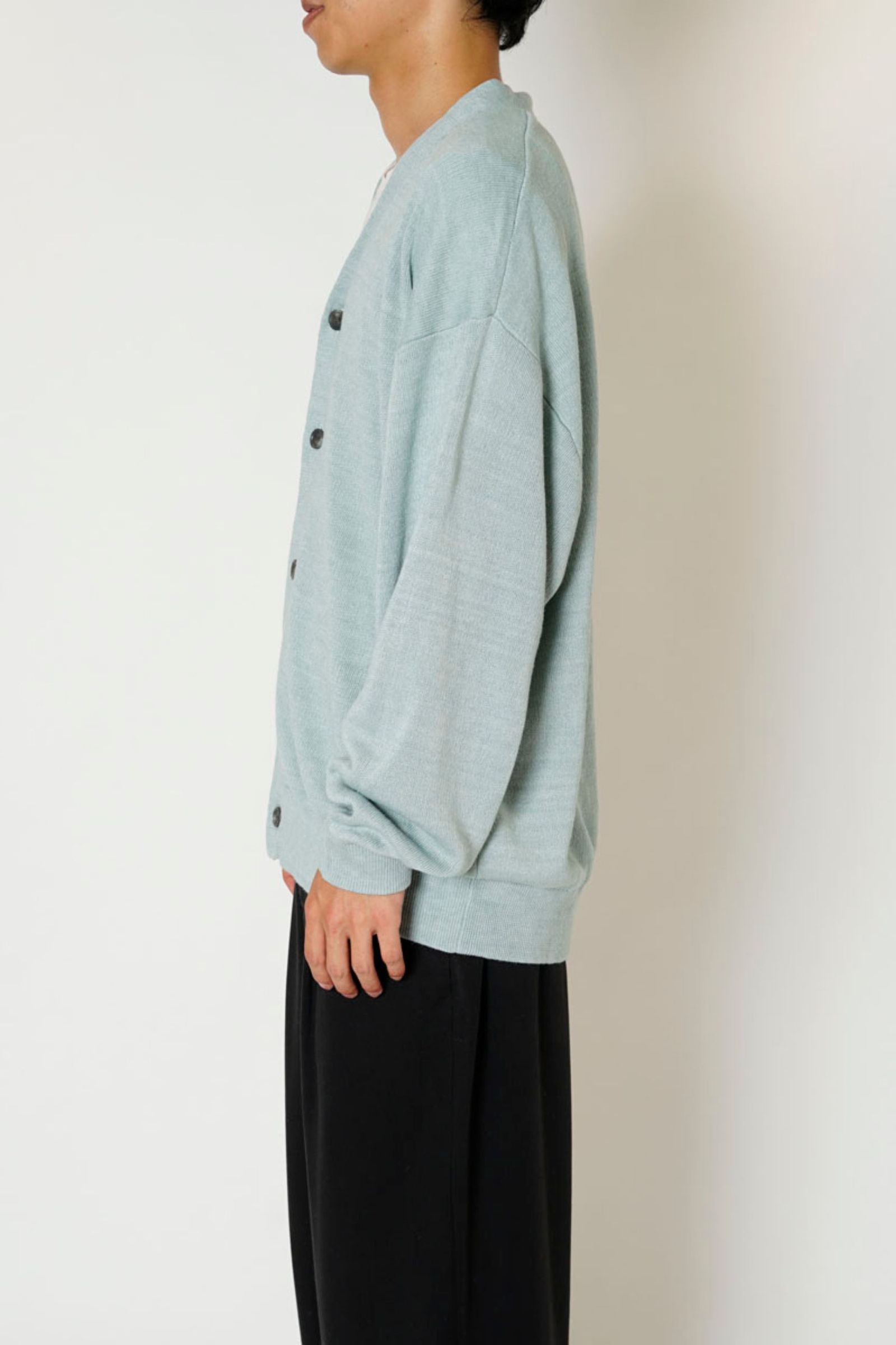 HEMP KINT CARDIGAN/SAGE
